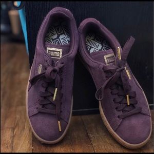 purple swede Puma sneakers